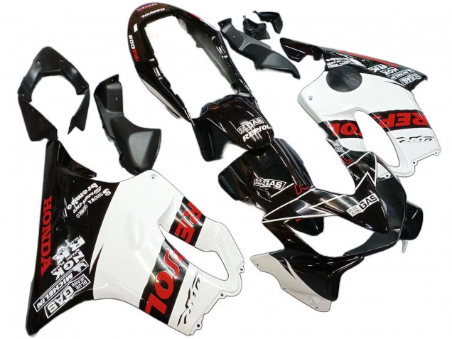 2004-2007 Honda CBR600 F4i Motorcycle Fairings - White Glossy Black Red Repsol Australia