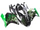 1996-2007 Honda CBR1100XX Blackbird Motorcycle Fairing - Glossy Black Green Flame Australia