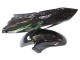 1996-2007 Honda CBR1100XX Blackbird Motorcycle Fairing - Glossy Black Green Flame Australia
