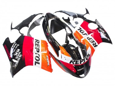 Affordable 1996-2007 Honda CBR1100XX Blackbird Abs Motorcycle Fairings - Orange White Red Glossy Black Repsol Australia