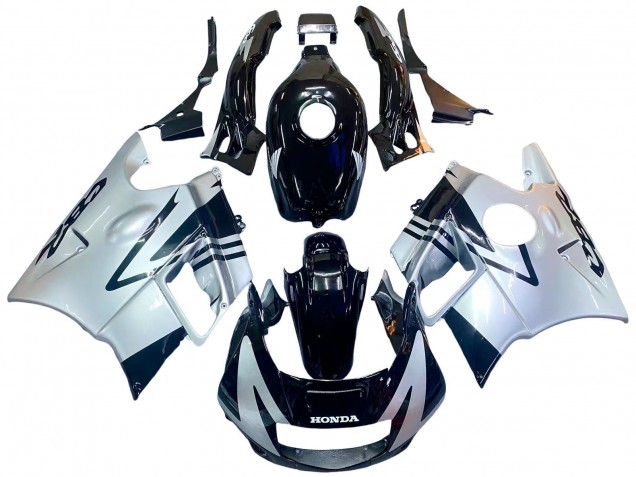 1991-1994 Honda CBR600 F2 Motorcycle Fairings - Silver Glossy Black Australia