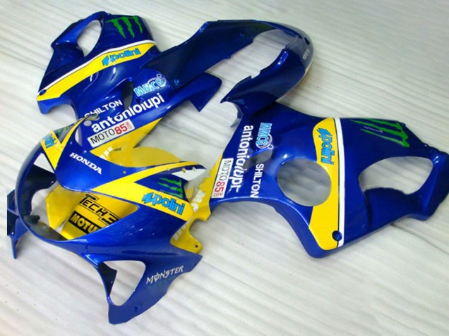 1999-2000 Honda CBR600 F4 Motorcycle Fairings - Blue Yellow Green Monster Australia