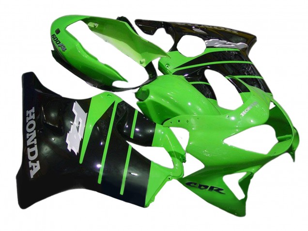 1999-2000 Honda CBR600 F4 Motorcycle Fairings - Green Glossy Black Australia