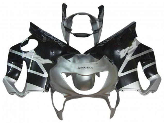 1999-2000 Honda CBR600 F4 Motorcycle Fairings - Silver Glossy Black Australia