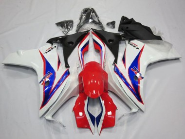 Affordable 2011-2013 Honda CBR600F Motorcycle Fairings - White Red Blue HRC Australia