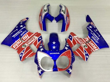 Affordable 1992-1993 Honda CBR900RR 893 Motorcycle Fairings - White Red Blue Star Castrol Australia
