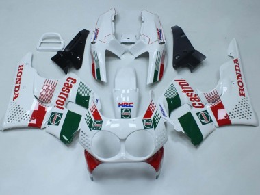 Affordable 1992-1993 Honda CBR900RR 893 Motorcycle Fairings - White Red Green Castrol HRC Australia