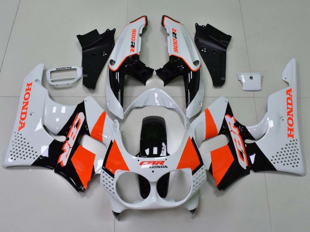 1992-1993 Honda CBR900RR 893 Motorcycle Fairings - White Orange Glossy Black Australia