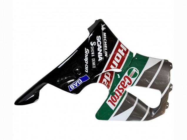 1996-1997 Honda CBR900RR 893 Motorcycle Fairings - White Green Grey Glossy Black Castrol Australia