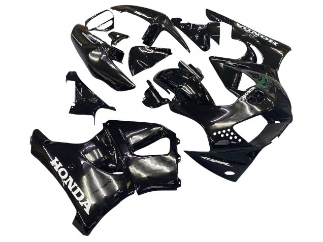 1998-1999 Honda CBR900RR 919 Motorcycle Fairings - Glossy Black White Decals Australia