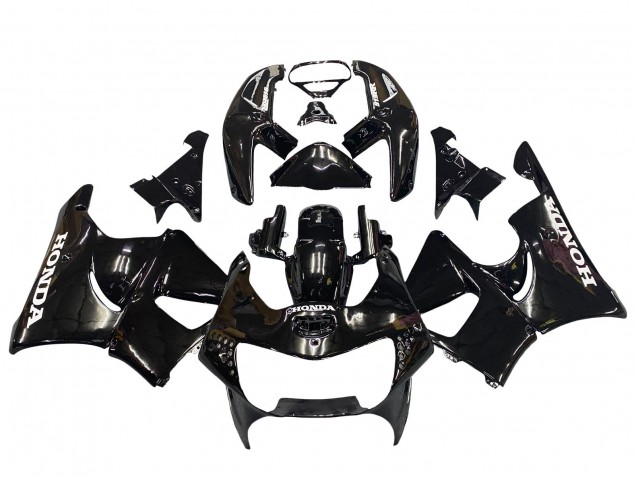 1998-1999 Honda CBR900RR 919 Motorcycle Fairings - Glossy Black White Decals Australia