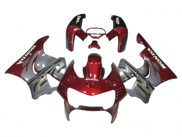 1998-1999 Honda CBR900RR 919 Motorcycle Fairings - Dark Red Grey Australia