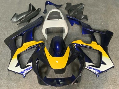 Affordable 2000-2001 Honda CBR900RR 929 Motorcycle Fairings - White Yellow Dark Blue Australia