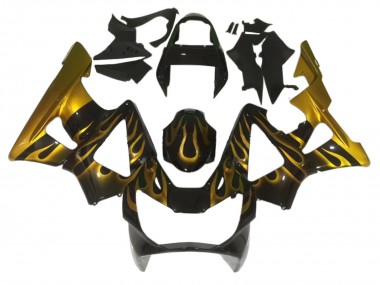 Affordable 2000-2001 Honda CBR900RR 929 Motorcycle Fairings - Glossy Black Gold Flame Australia