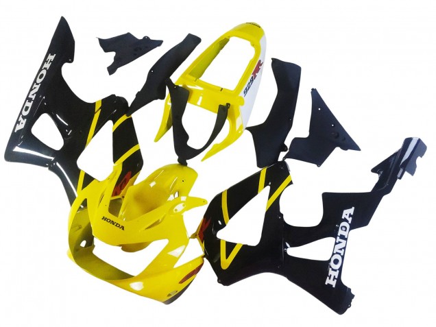 2000-2001 Honda CBR900RR 929 Motorcycle Fairings - Yellow Glossy Black Australia