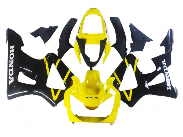 2000-2001 Honda CBR900RR 929 Motorcycle Fairings - Yellow Glossy Black Australia
