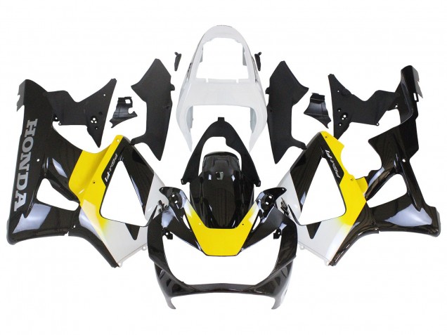 2000-2001 Honda CBR900RR 929 Motorcycle Fairings - White Yellow Glossy Black Australia