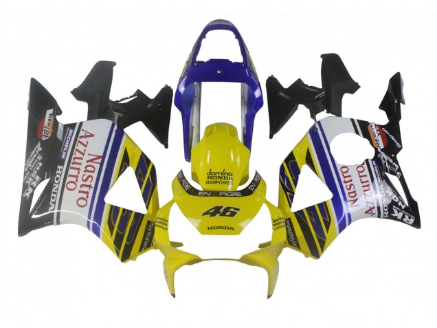 2002-2003 Honda CBR900RR 954 Motorcycle Fairings - Blue Yellow Glossy Black Red Nastro Azzurro 46 Australia