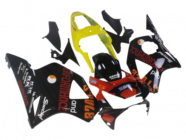 2002-2003 Honda CBR900RR 954 Motorcycle Fairings - Yellow Red Glossy Black Repsol Rossi Australia