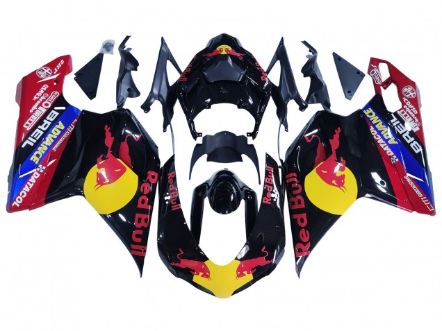 2007-2014 Ducati 848/1098/1198 Motorcycle Fairings - Glossy Black Yellow Blue Red Bull Australia