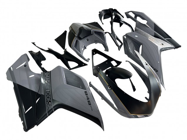2007-2014 Ducati 848 Motorcycle Fairings - Silver Gold Matte Black Australia
