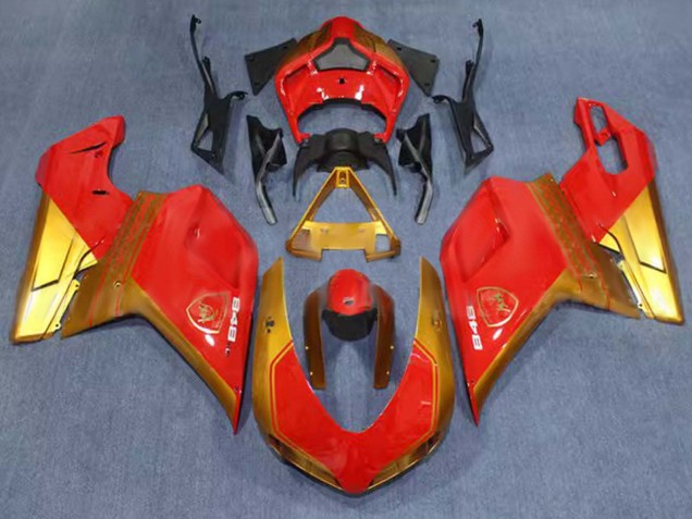 2007-2014 Ducati 848 Motorcycle Fairings - Red Gold Australia