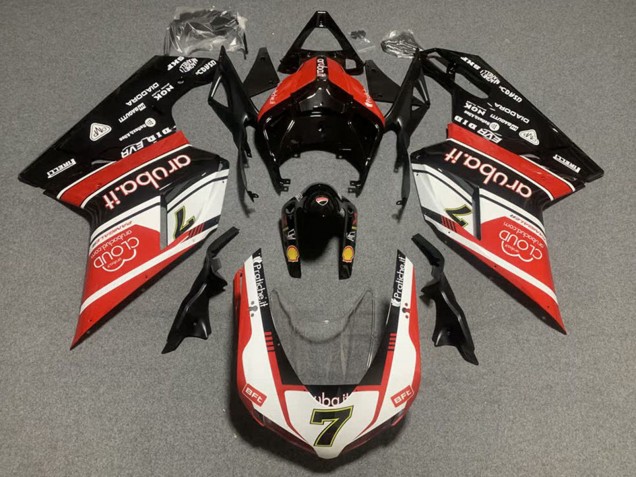 2007-2014 Ducati 848/1098/1198 Motorcycle Fairing Kits - White Red Glossy Black Australia