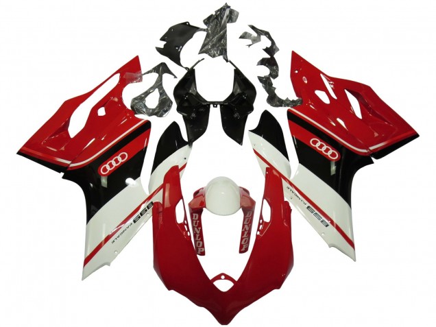 2011-2014 Ducati Panigale 899 Motorcycle Fairings - White Red Glossy Black Dunlop Australia