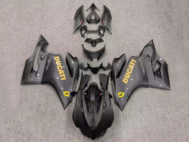 2011-2014 Ducati Panigale 899/1199 Motorcycle Fairings - Black Carbon Fiber Style Australia