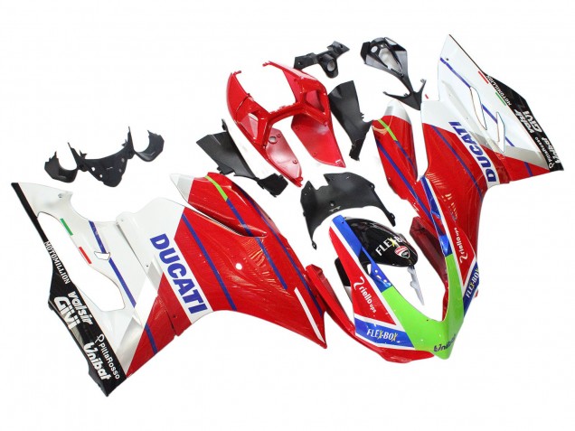 2011-2014 Ducati Panigale 899/1199 Motorcycle Fairings - White Red Green Blue Glossy Black Flex-Box Australia
