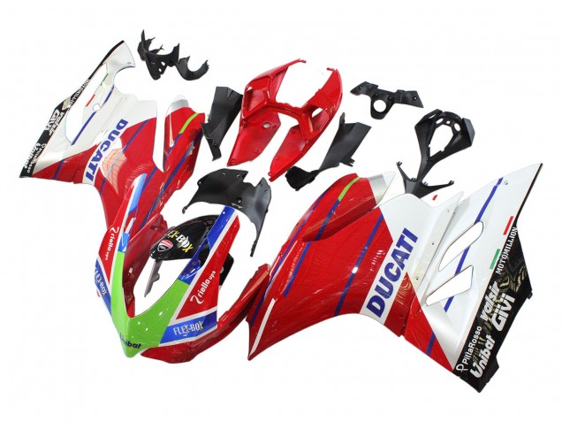 2011-2014 Ducati Panigale 899/1199 Motorcycle Fairings - White Red Green Blue Glossy Black Flex-Box Australia