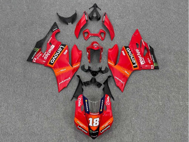 2011-2014 Ducati Panigale 899/1199 Motorcycle Fairings - Red Orange Black Monster Lenovo 18 Australia