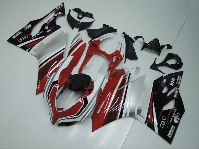 2011-2014 Ducati Panigale 899 Motorcycle Fairing - White Red Glossy Black Australia
