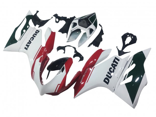 2011-2014 Ducati Panigale 899 Motorcycle Fairings - White Red Glossy Black Australia