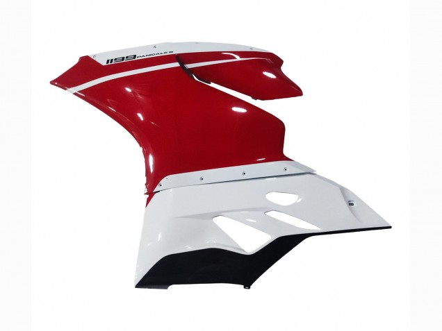 2011-2014 Ducati 1199 Motorcycle Fairings - White Red Glossy Black Australia