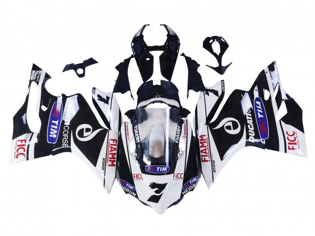 2011-2014 Ducati Panigale 899/1199 Motorcycle Fairings - White Black Blue Fiamm Ficc 7 Australia