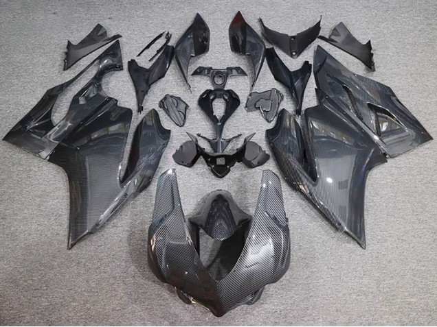 2015-2020 Ducati 959/1299 Motorcycle Fairings - Black Carbon Fiber Style Australia