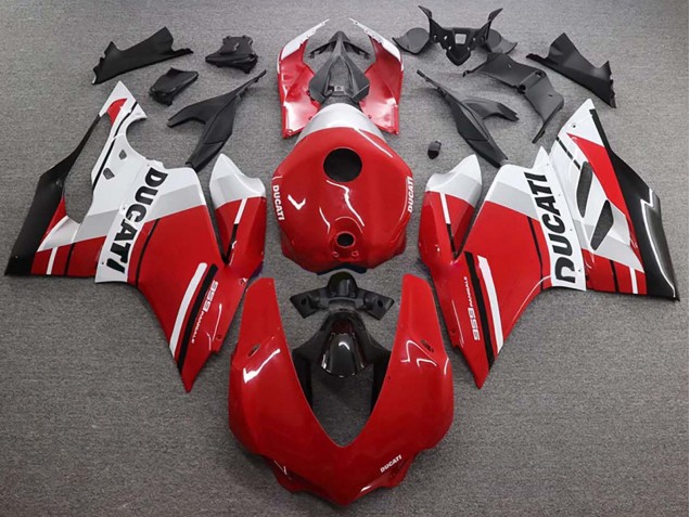 2015-2020 Ducati 959 Bike Fairings - White Red Glossy Black Australia