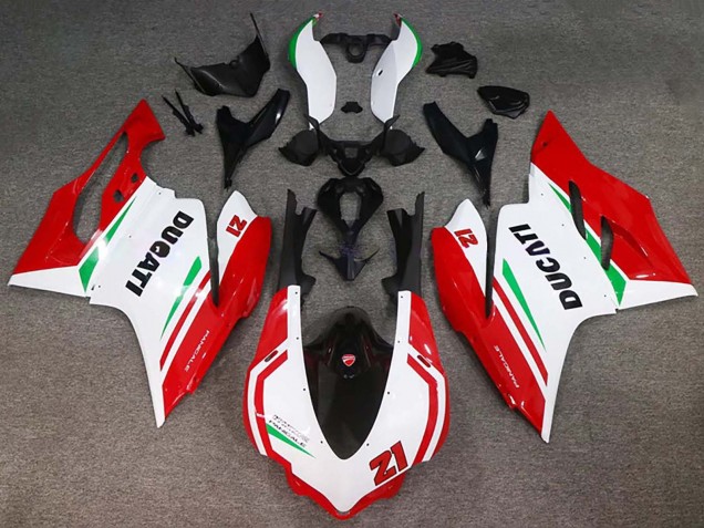 2015-2020 Ducati 959/1299 Motorcycle Fairings - White Red Green Glossy Black 21 Australia