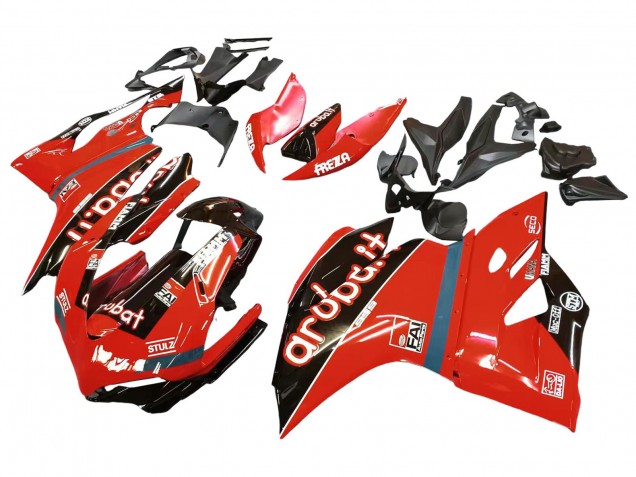 2015-2020 Ducati 959/1299 Motorcycle Fairings - Red Glossy Black Fiamm Australia