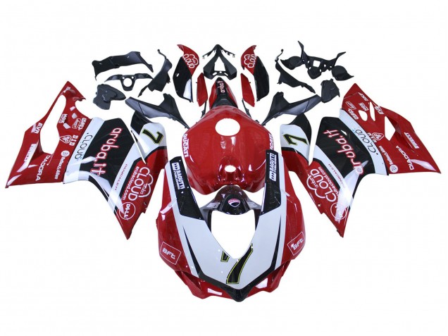 2015-2020 Ducati 959/1299 Motorcycle Fairings - White Red Black Aruba 7 Australia