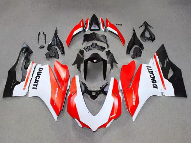 2015-2020 Ducati 959 Motorcycle Fairing - White Red Glossy Black Australia