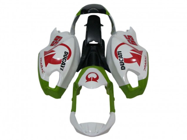 2008-2012 Ducati Monster 696 796 1100 1100S Motorcycle Fairings - White Green Red Pramac Australia
