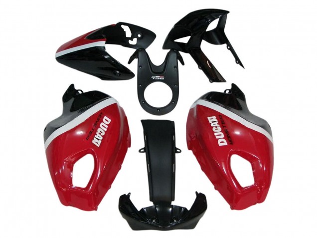 2008-2012 Ducati Monster 696 796 1100 1100S Motorcycle Fairings - Red White Glossy Black Australia
