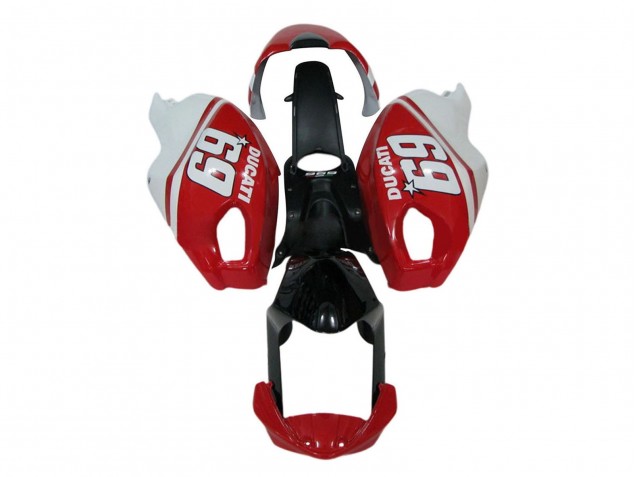 2008-2012 Ducati Monster 696 796 1100 1100S Motorcycle Fairings - White Red Glossy Black 69 Australia