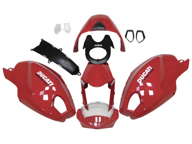 2008-2012 Ducati Monster 696 796 1100 1100S Motorcycle Fairings - Red White Australia