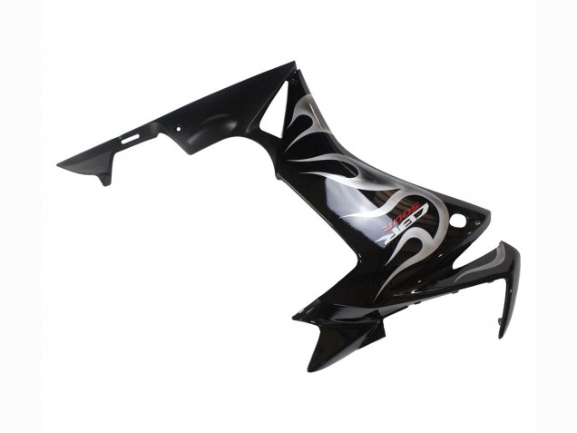 2013-2015 Honda CBR500R Motorcycle Fairings - Glossy Black Silver Flame Australia