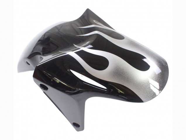2013-2015 Honda CBR500R Motorcycle Fairings - Glossy Black Silver Flame Australia