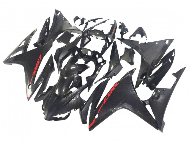 2016-2018 Honda CBR500R Motorcycle Fairings - Black Carbon Fiber Red Australia