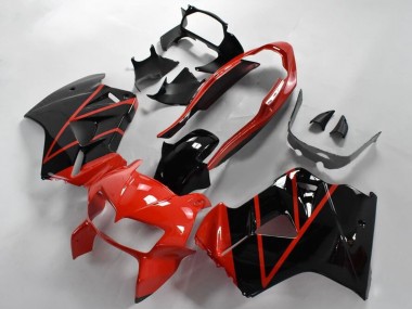 Affordable 1998-2001 Honda VFR 800 Motorcycle Fairings - Red Glossy Black Stripe Australia